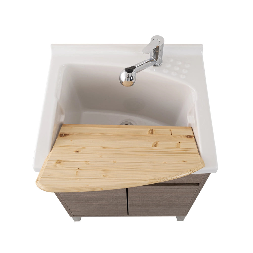 Asse di lavaggio per vasca in ceramica Dolomite Revine da 60 cm in legno