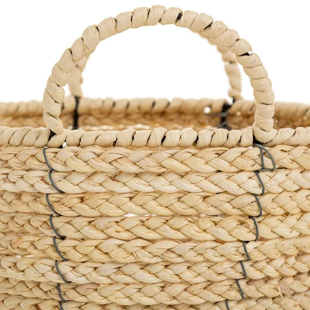 Cesto in fibra naturale e corda di carta marrone D27x15/20,5