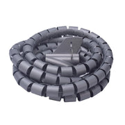 Spirale Avvolgi Cavo Flessibile Guaina Raccogli Organizzer Cavi Fermaglio Guidafilo Incluso 1,8M D15mm Grigio