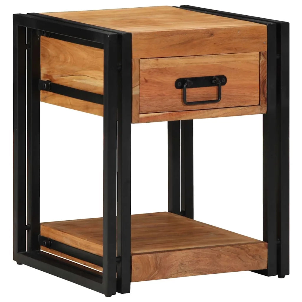 Set di 2 Comodini | Armadio da Notte | Mobiletto da notte 40 x 40 x 50 cm Legno di Acacia Massello