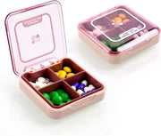 Portatile cassetti per medicinali con 4 compartimenti - Blu