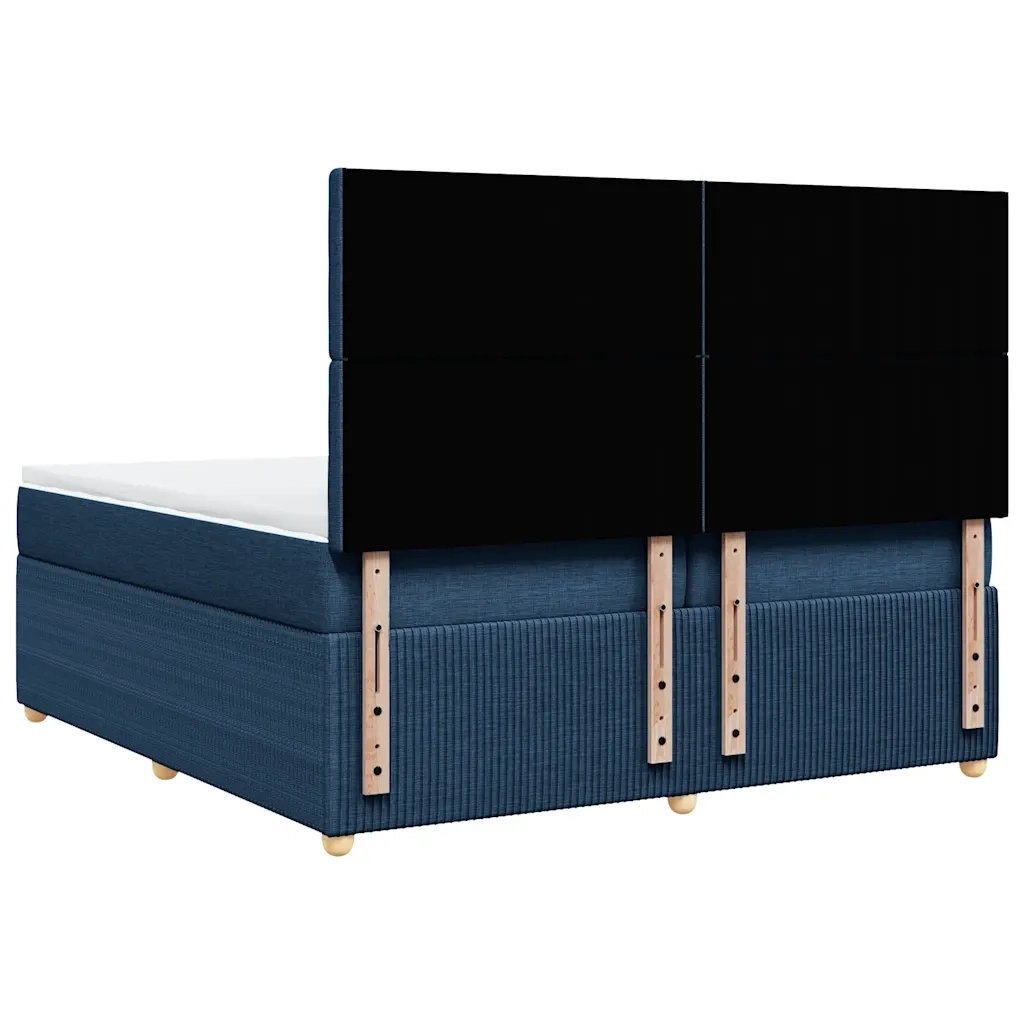 Giroletto a Molle con Materasso Blu 200x200 cm in Tessuto 3294483