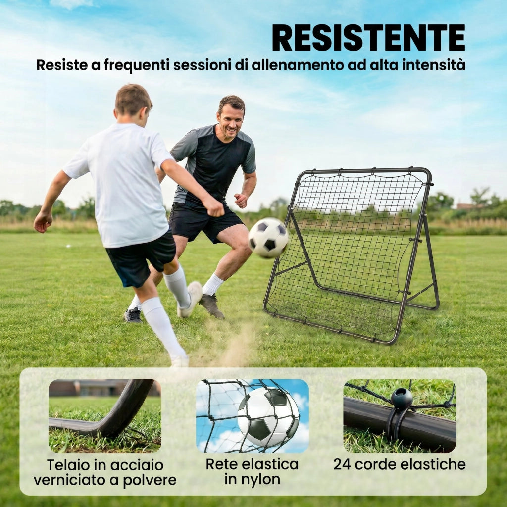 Rete Allenamento Calcio 5 Angoli Regolabili ¨C Zephmum ¨C Nero