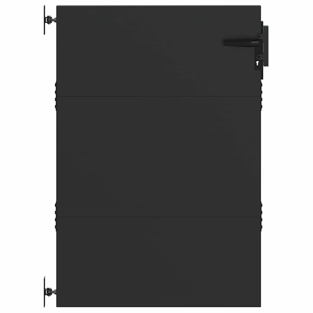 vidaXL Cancello da giardino con blocco Nero 105 x 150 cm