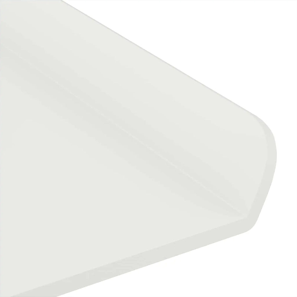Mensola sospesa 2 pcs Bianco 30 x 9 x 2,5 cm Acciaio