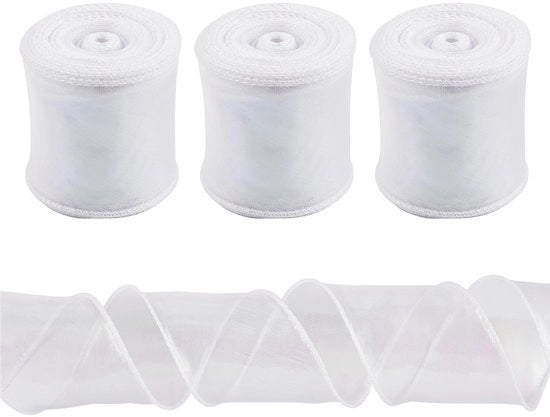 Decorazione con Fili di Lint 60 mm - 3 Rotoli - Luminoso - Irisante - Fili di Lint Decorativo - Matrimonio/Abbigliamento/Strumenti - Fili di Lint Decorativo