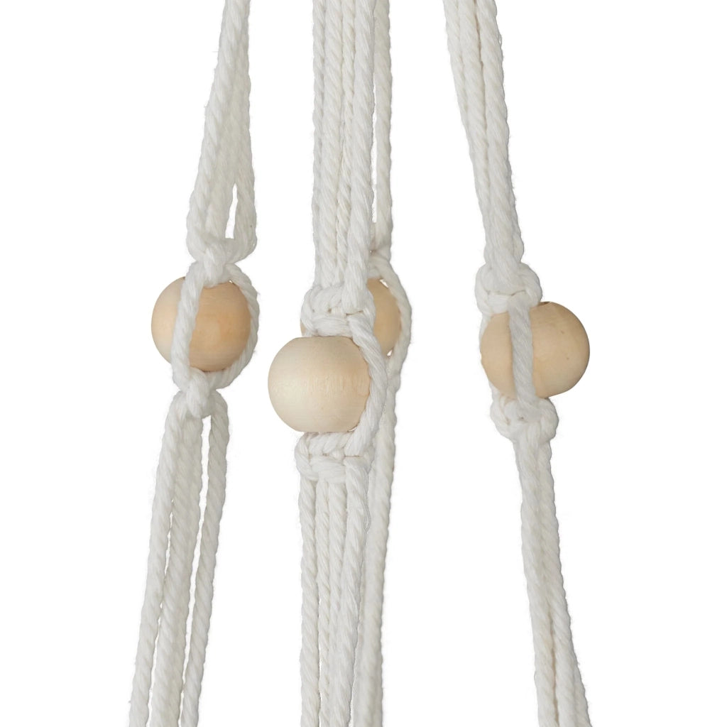 Set di 7 appendiabiti per piante decorativi boho adatti a tutti gli spazi in cotone bianco 13_0017103