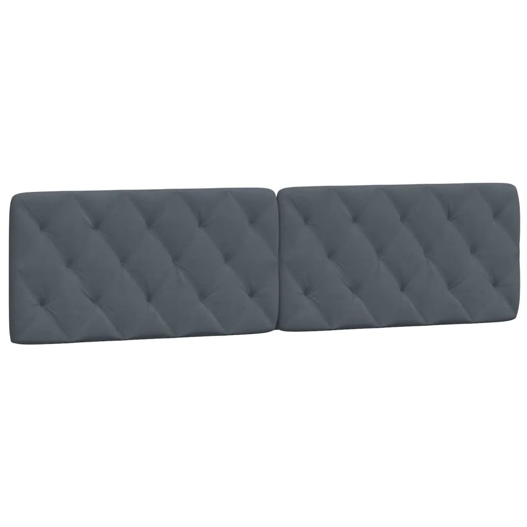 Cuscino Testiera Grigio Scuro 200 cm in Velluto CFW7401645