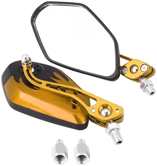 Specchio Universale per Motocicletta - 1 Paio - Lega di Alluminio - Plastica Dura - Duraturo - Resistente ai Urti - Modello Universale