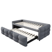 Letto estraibile singolo e matrimoniale 90×190 cm e 180×190 cm con rete; senza materasso; teddy; grigio