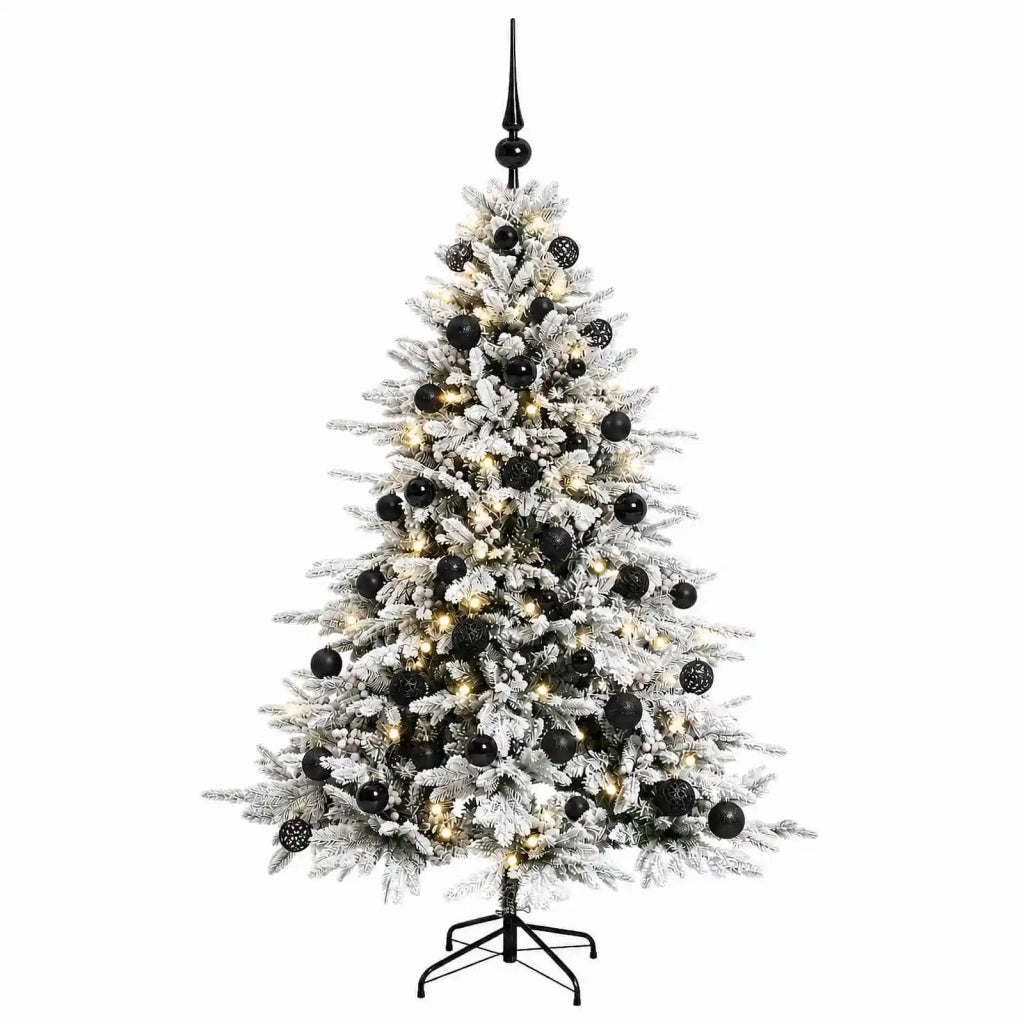 Albero di Natale artificiale con palline 120 cm 150 LED 3465583