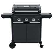 Campingaz 2181070 Select 3 LS Plus Barbecue a Gas 3 Fuochi 11300 W con Bruciatore Laterale Sistema InstaClean Griglia in Ghisa Colore Nero Grigio