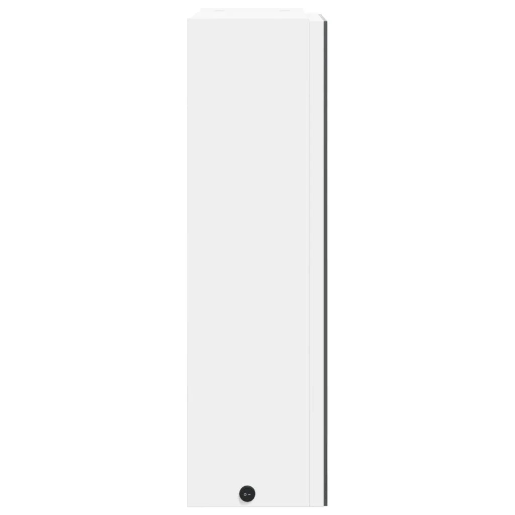 Armadietto Bagno con Specchio e LED Bianco 45x13x52 cm