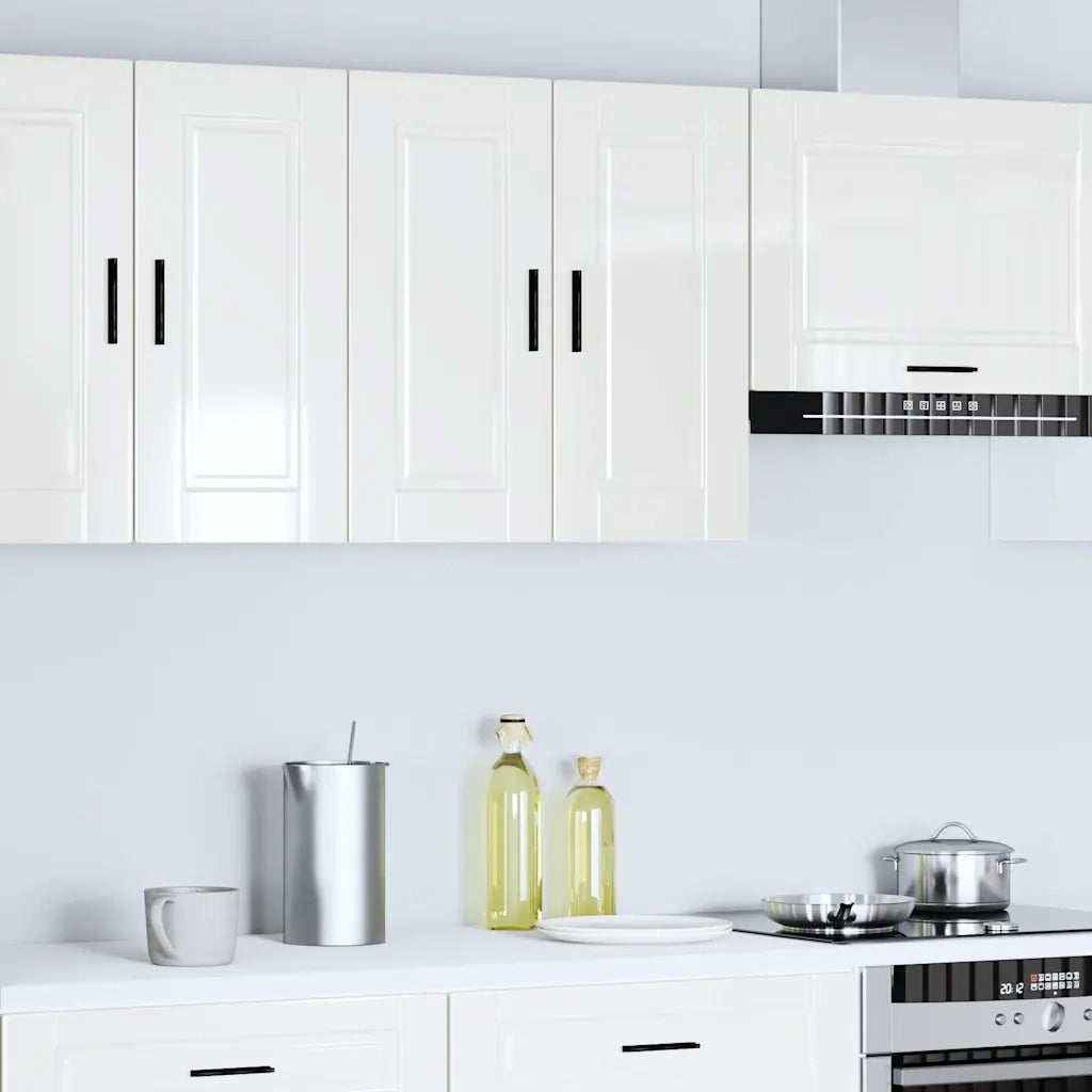 vidaXL Pensile da Cucina Porto Bianco Lucido in Legno Multistrato