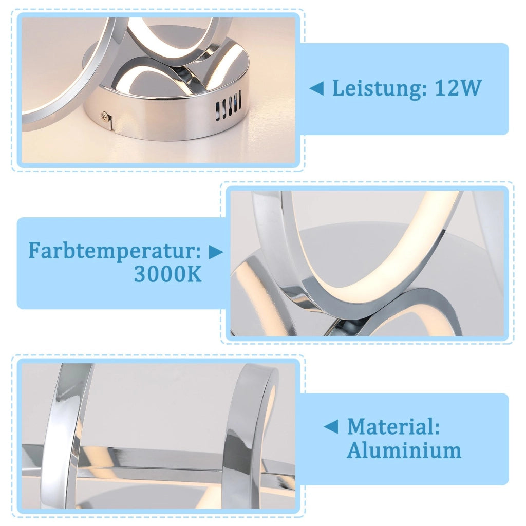 ZMH Lampada da soffitto LED 12W 3000K per soggiorno camera letto corridoio cucina