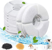 10 pezzi di filtro di sostituzione per fontanelle per animali - Adatto per gatti e cani - Rond 2-2.5L fonte per animali