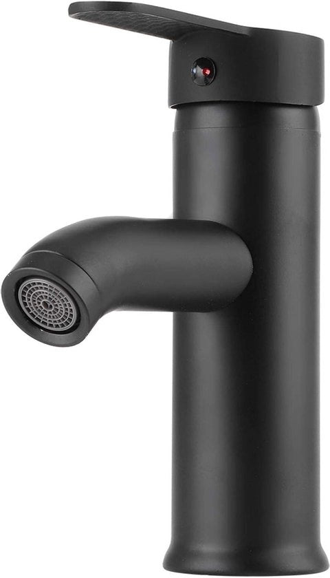 Faucetta Bagno in Acciaio Inox per Vasca - Mistificatore Acqua Calda Fredda - Rubinetto da Parete Nera - Tipo Basso - Design Moderno.