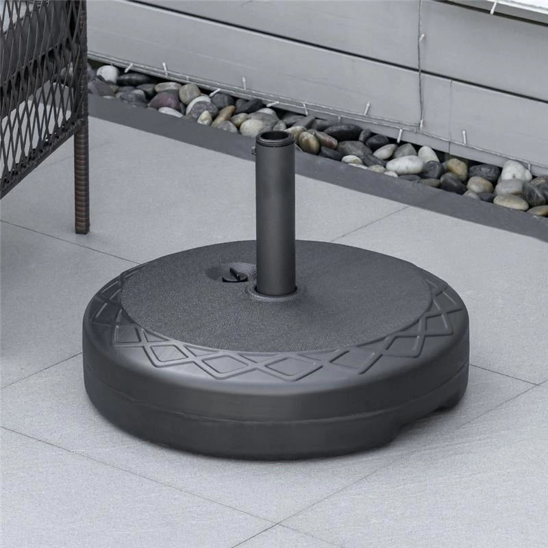 BASE PER OMBRELLONE ROTONDA Ø55CM IN PLASTICA DA 30 KG NERO