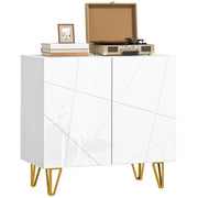 Consolle Ingresso con 2 Ante e Ripiani Aggiustabili per Cucina e Salotto ¨C Zephmum ¨C 80x40x75 cm Bianco