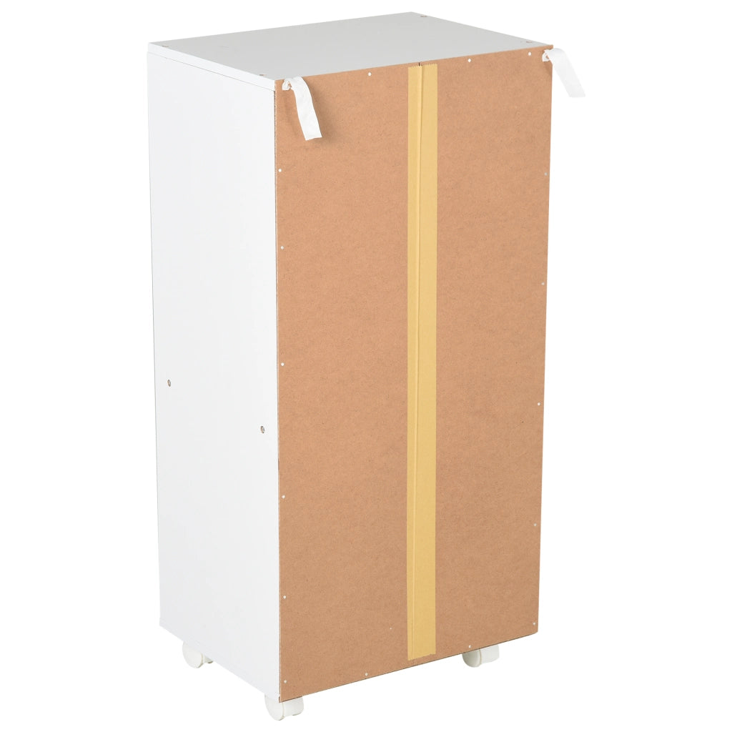 Scrivania con Cassetti e Ripiani ¨C Zephmum ¨C Bianca Legno 38x40x86,8 cm