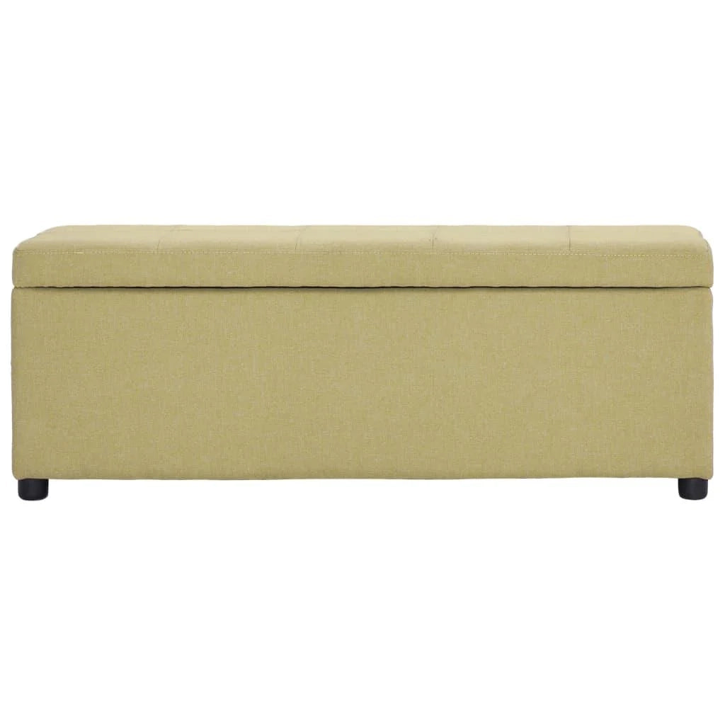Panca/pouf/sgabello con vano contenitore 116 cm poliestere verde 3002082