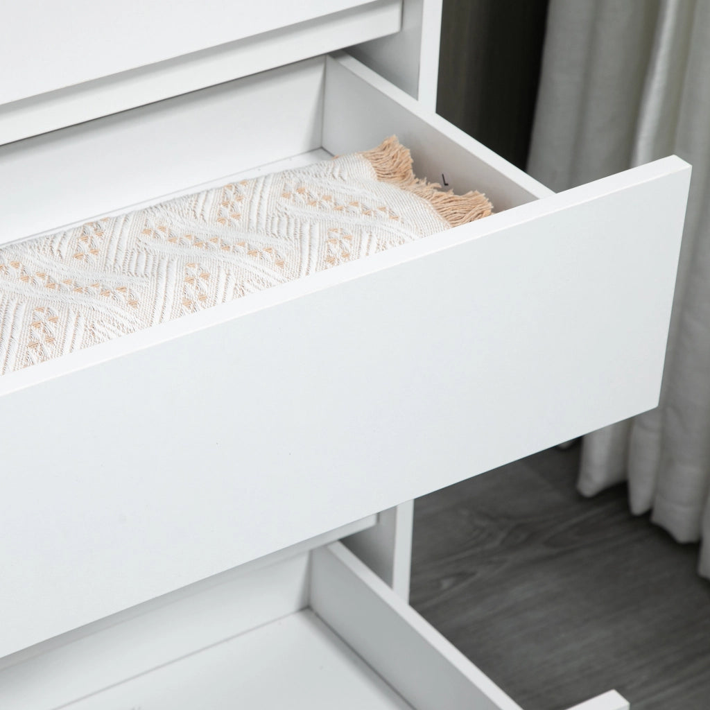 Cassettiera 5 Cassetti Legno Minimal ¨C zephmum ¨C Bianco Rovere 80x40x109