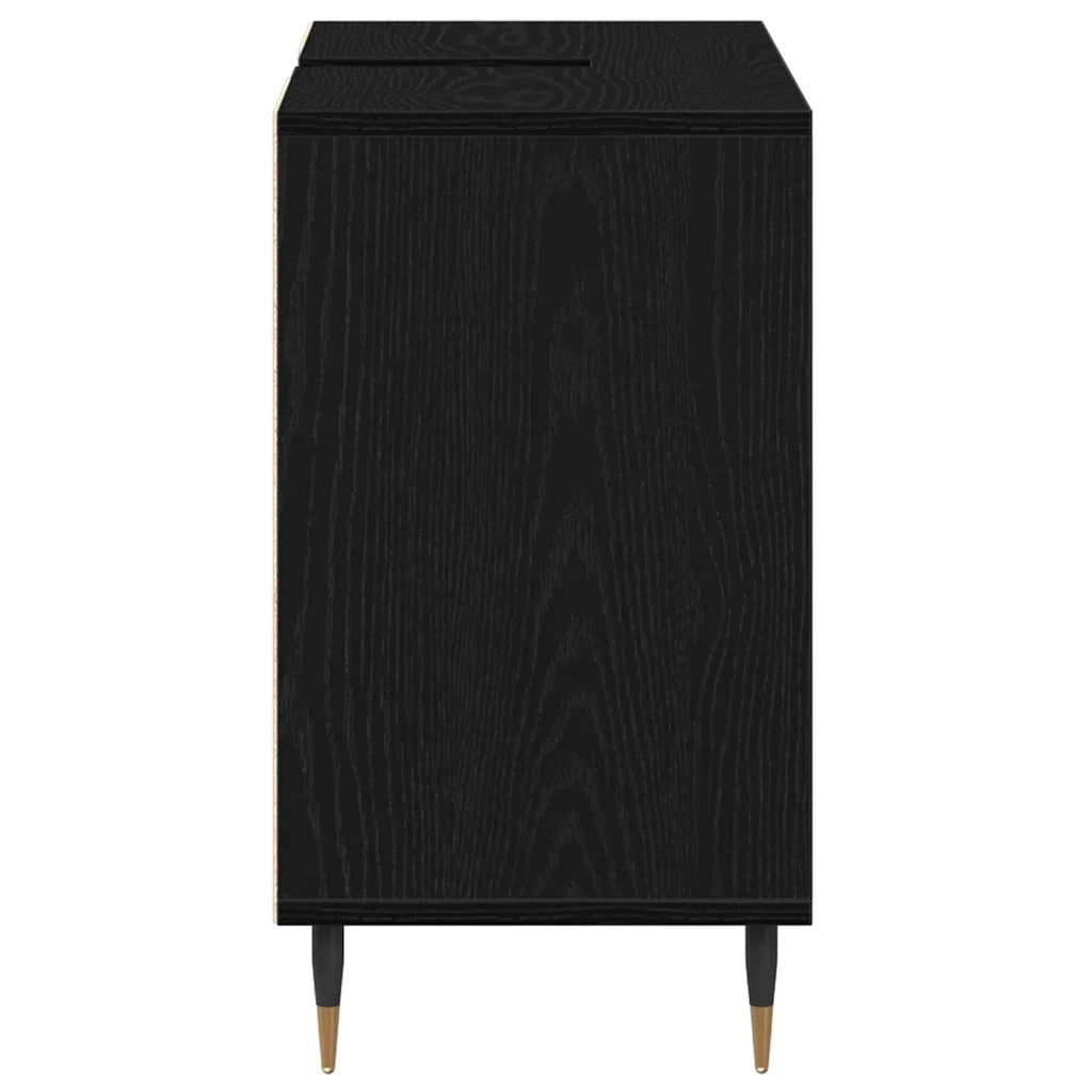 Mobile da Bagno Nero 80 x 33 x 60 cm Legno multistrato 873894