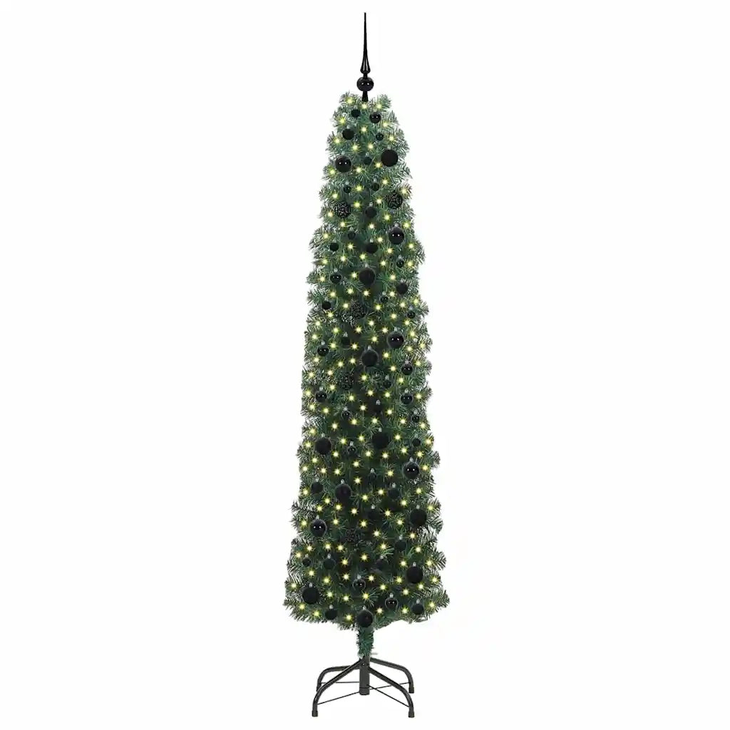 Albero di Natale artificiale con 300 LED Verde 210 cm