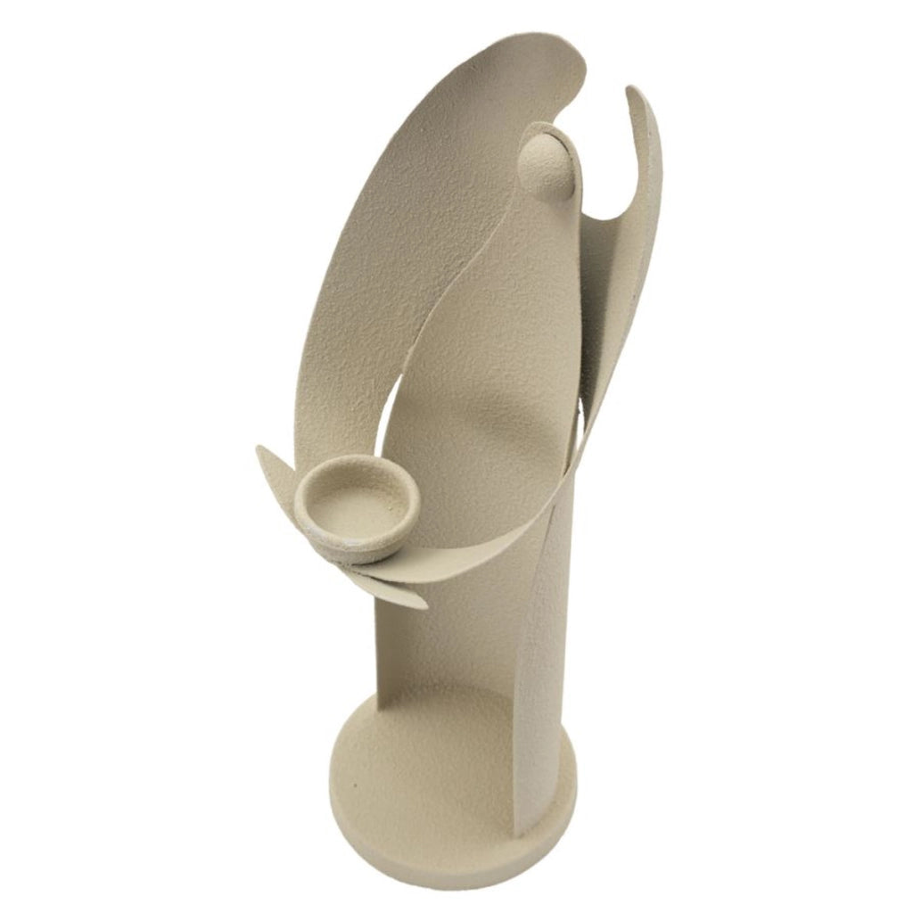 Portacandela VKH743, Beige, Metallo, 13x11,5x37,5 cm