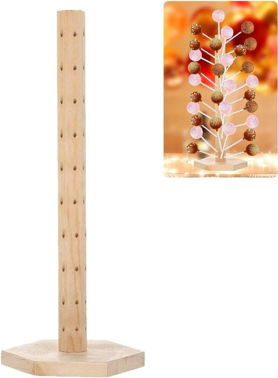 Standaard per dessert houten con decorazioni 60 fori per decorazione tavola da snack display per matrimonio festa di compleanno baby shower Halloween