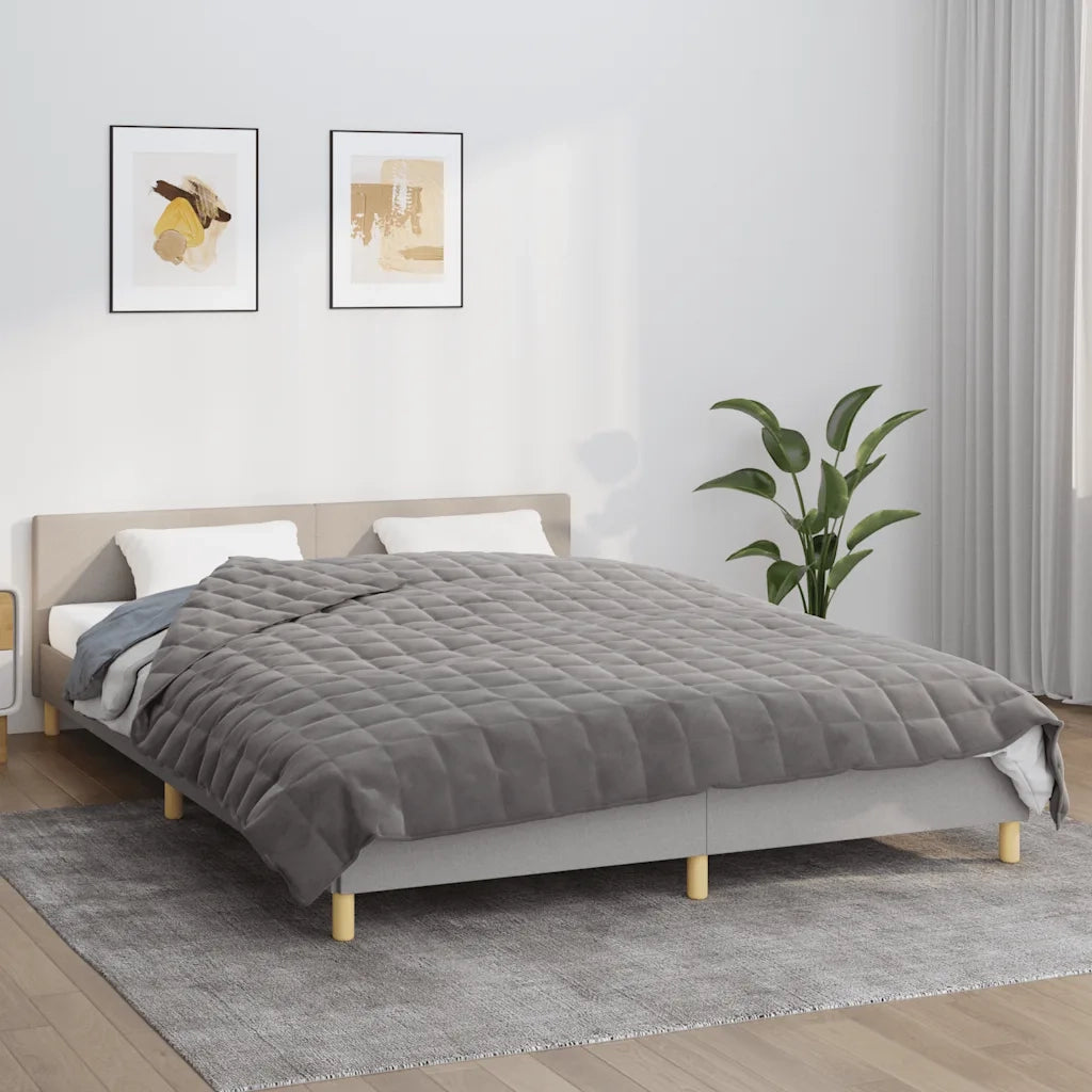 Coperta Ponderata Grigia 220x235 cm 11 kg Tessuto 350782