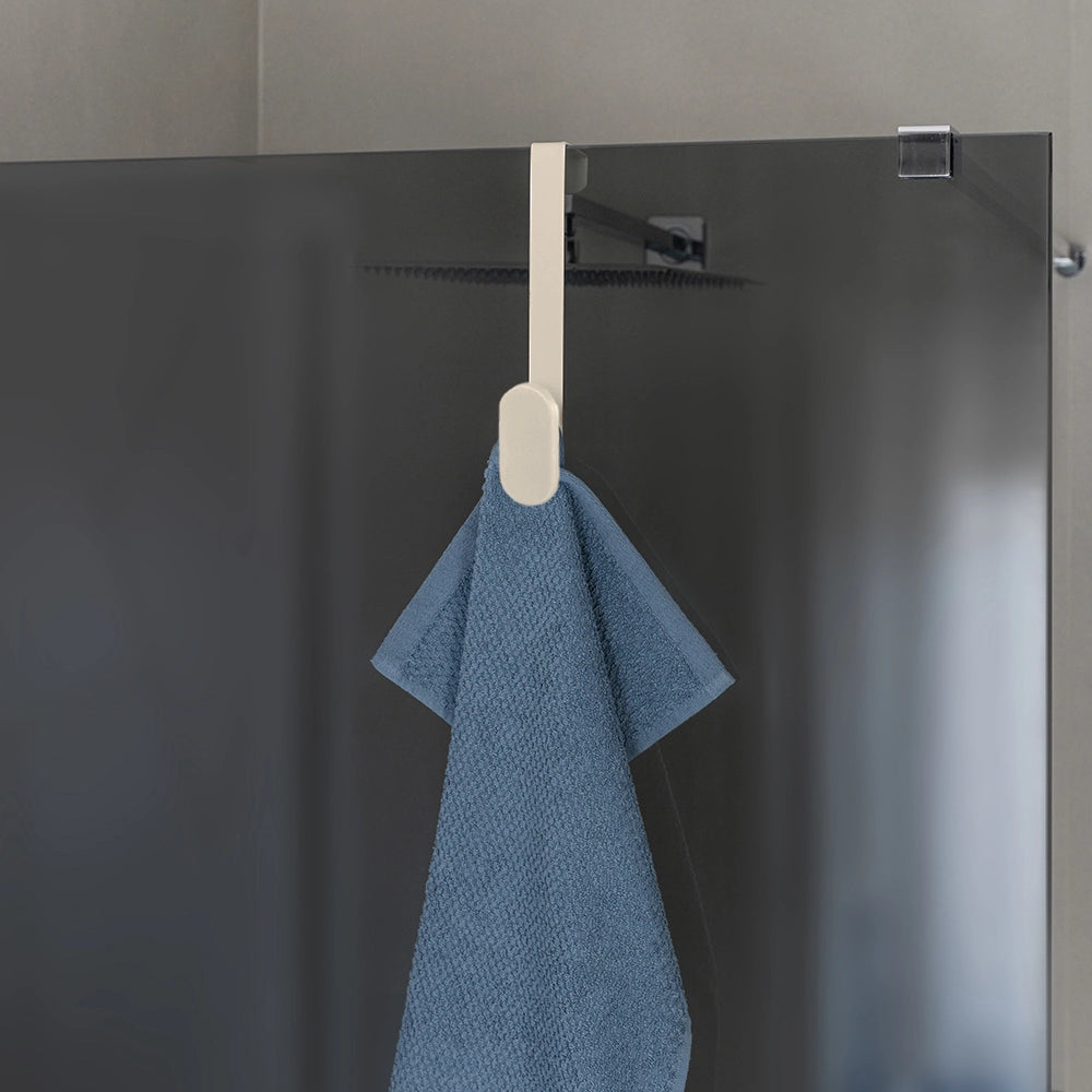 Gancio bagno singolo in acciaio e plastica beige rettangolare Fiore