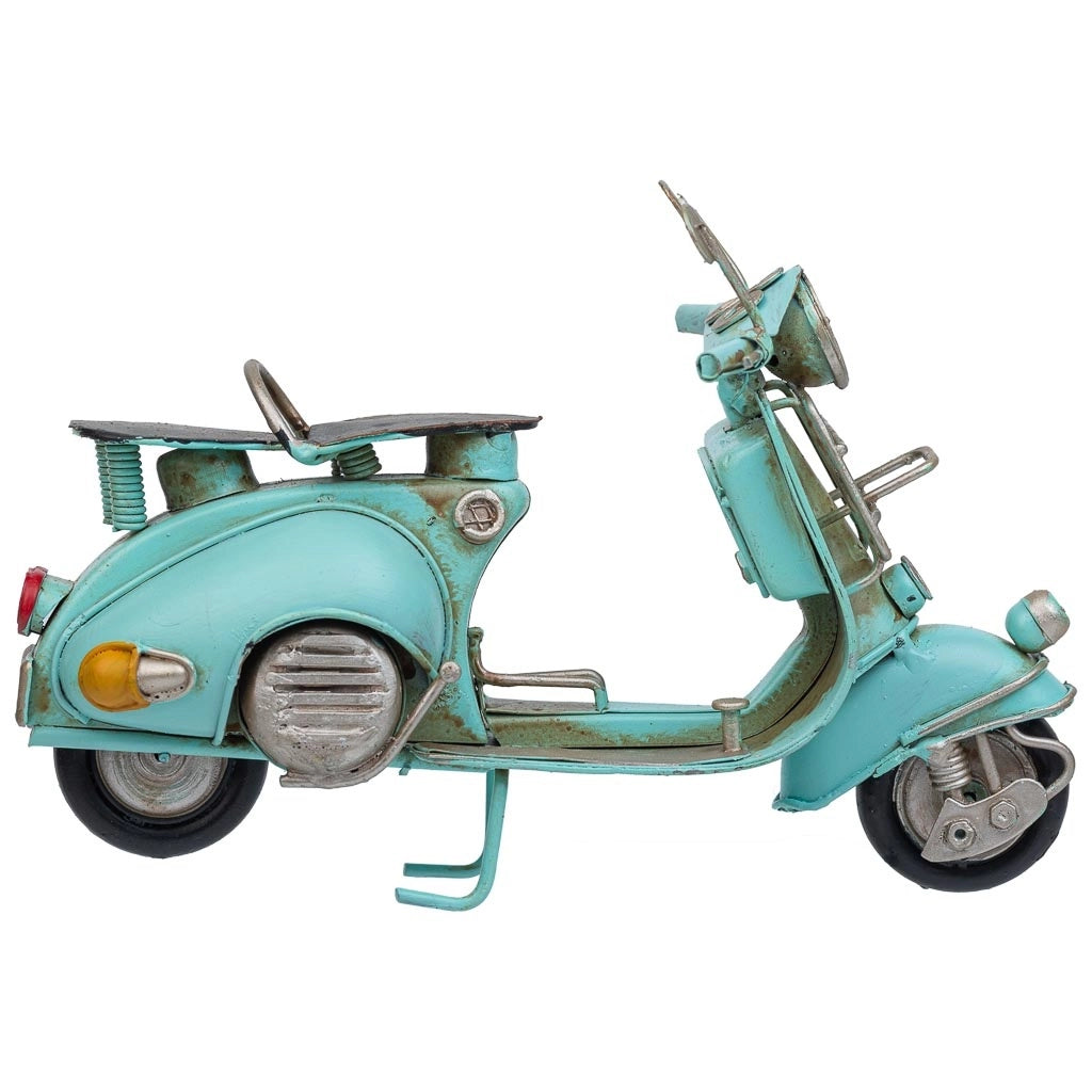 Moto in metallo blu 17x7,5x11,5h