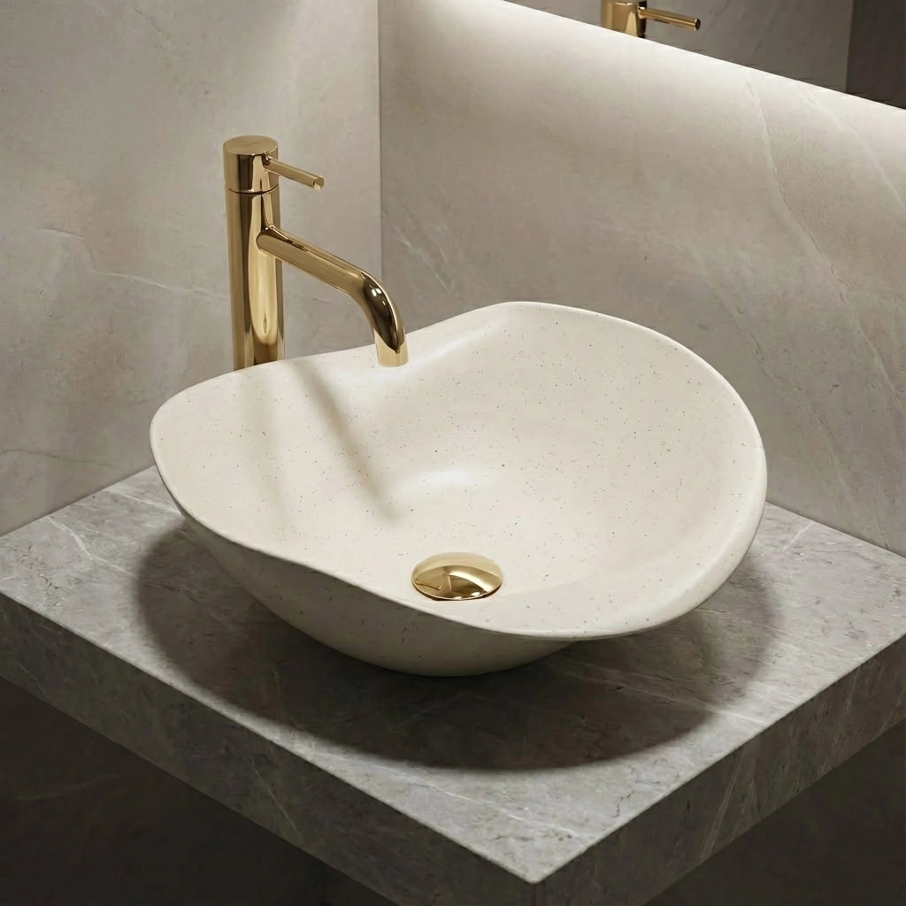 Lavabo Da Appoggio In Ceramica Rea Hm-34b Handmade Art
