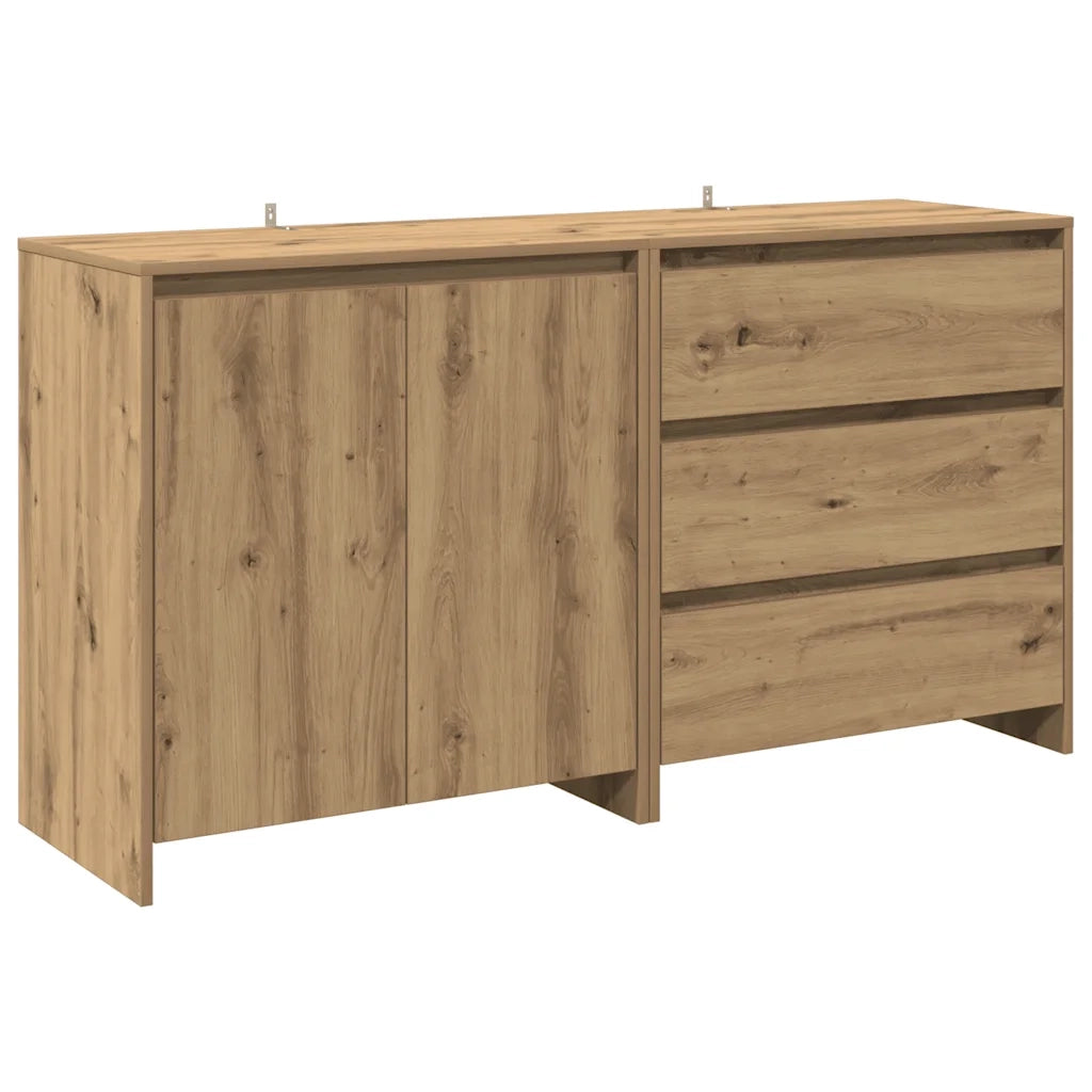 Credenza 2 pz Rovere Artigianale in Legno Multistrato 3329178