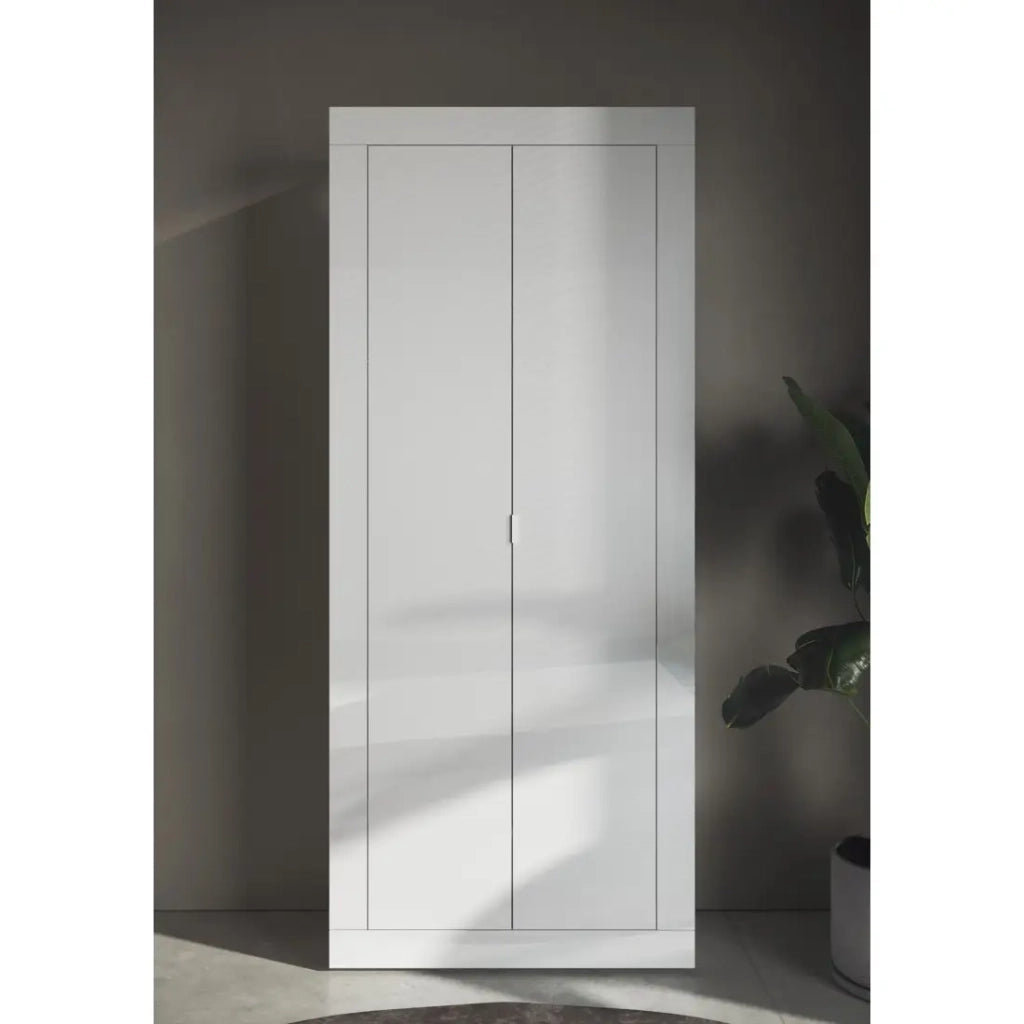 Armadio per ingresso di casa, collezione ISORA, colore bianco lucido laccato