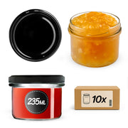 KADAX 10x Barattolo 235ml + Tappo Fi82 Barattolo Marmellata