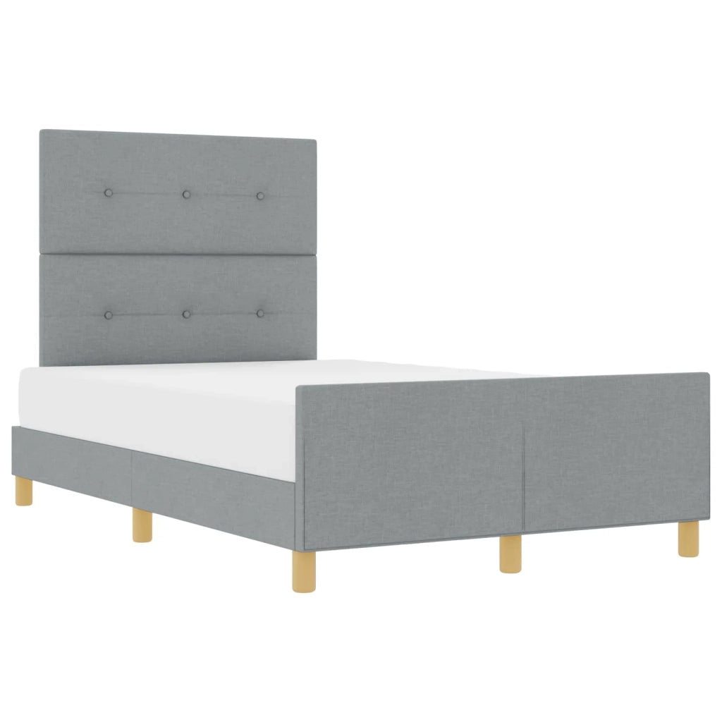 Struttura del letto Grigio chiaro 120 x 200 cm Tessuto 3344718