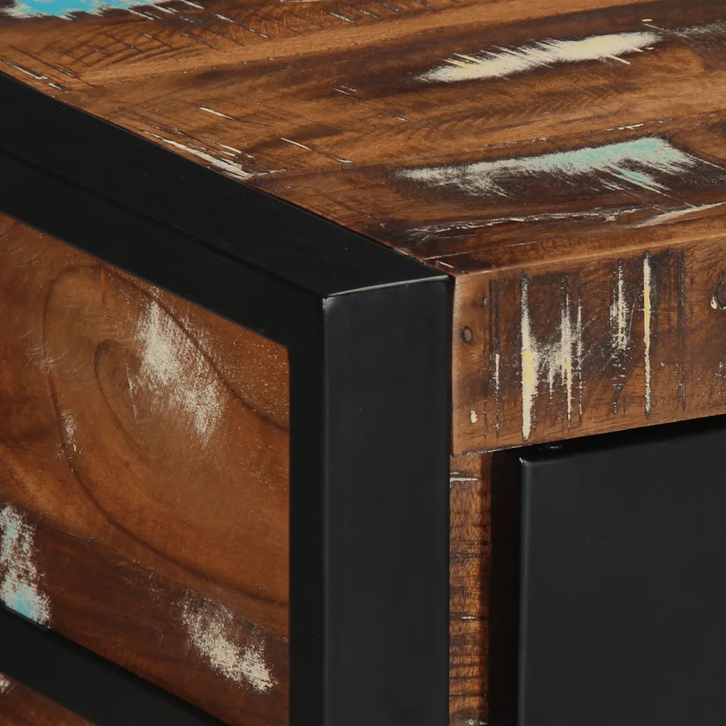 vidaXL Tavolo Consolle Multicolore 100x35x75cm Legno Massello Recupero