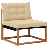 Set di divani da esterno con cuscino 5 pcs Naturale e Beige 3369356