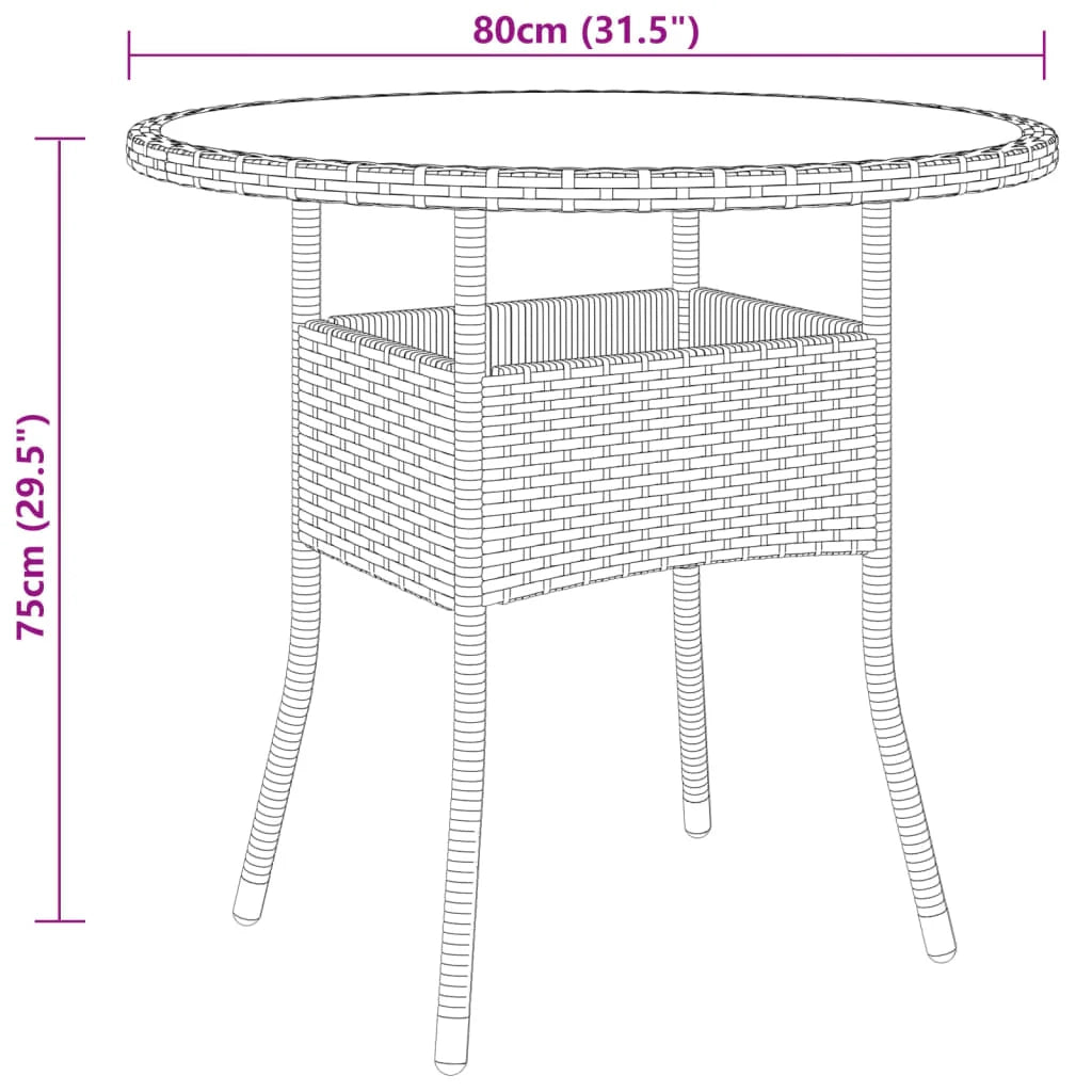 Set di mobili da giardino in resina e vimini nero da 5 pezzi 02_0014550