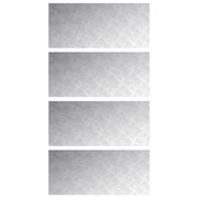 Gradini per Scale 4 pz | Tappetini per scale autoadesivi Argento 90 x 40 cm Alluminio