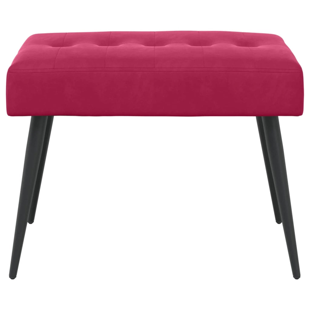 Panchina con bottoni imbottiti Rosso Vino 60 x 40 x 45 cm 42038506