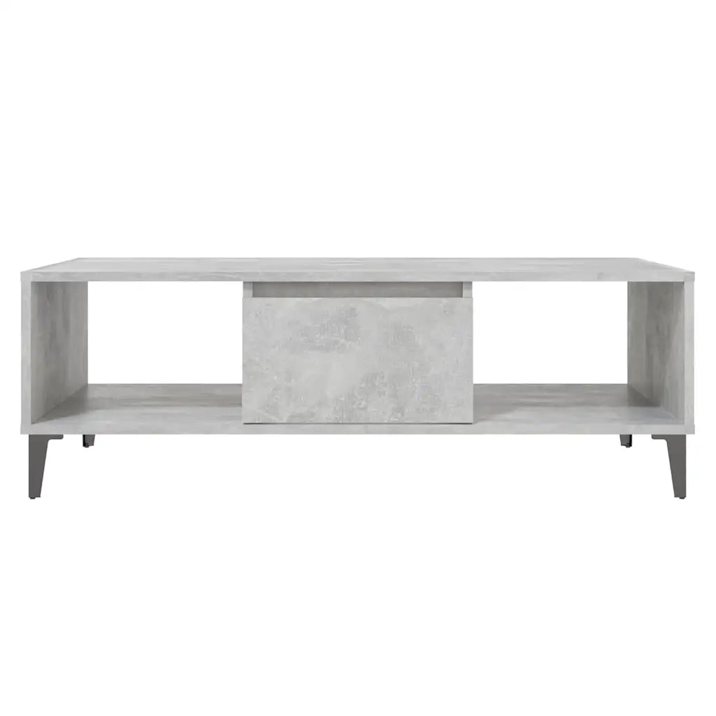 Tavolino Salotto Grigio Cemento 103,5x60x35cm Legno Multistrato 806026