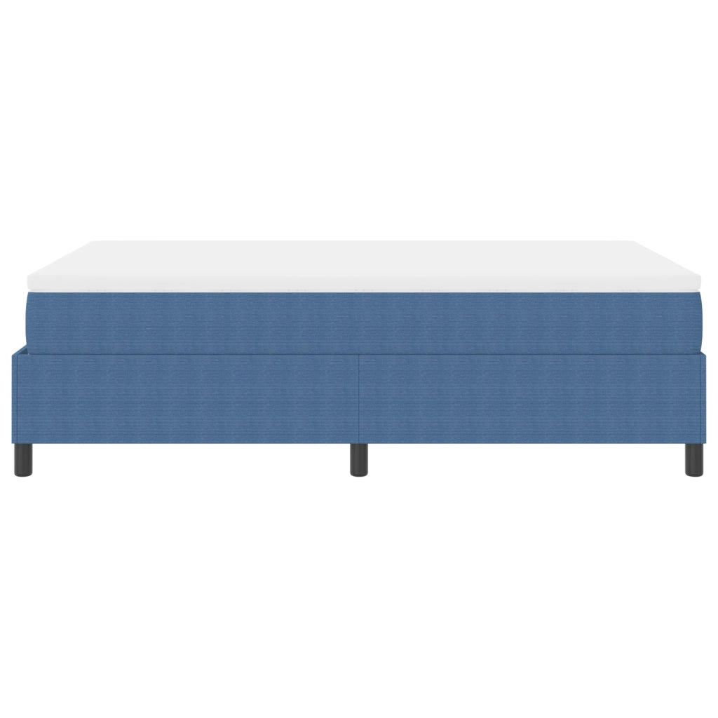 Letto Box Spring con Materasso Blu 120x200 cm Fodera in Corduroy