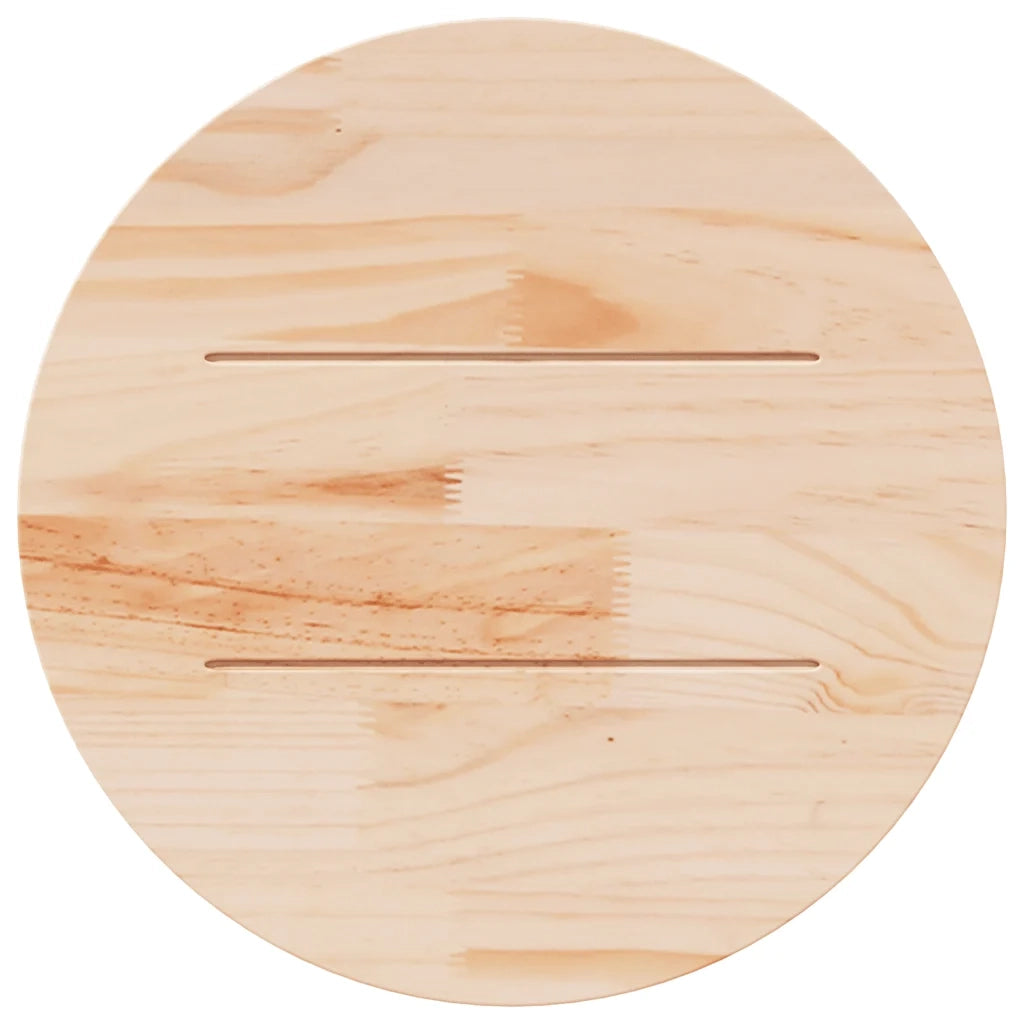 Piano Tavolo Bianco Ã˜70x2,5 cm in Legno Massello di Pino cod mxl 76165