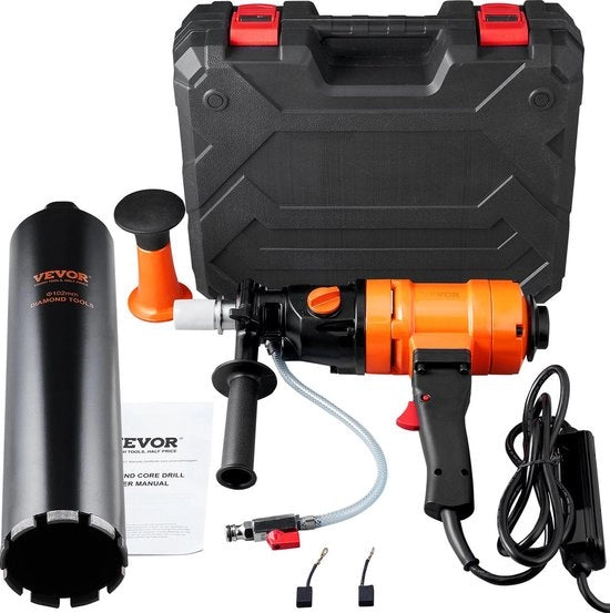 Macchina per forare con diamante - Macchina per forare con diamante profondo - 1500W - 1100/2400giri/min - Nativa - 8-10,2 cm Magnetoforante - Adatta per il foro di armato cemento, marmo