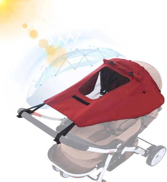 Ombrellone per passeggino con protezione UV 50+ - Visiera - Impermeabile - Finestra visiva - Montaggio facile - Dimensioni 69x59cm - Parasole per passeggino