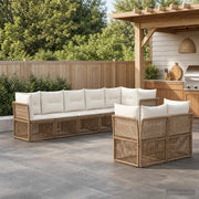 Set Divano da Giardino 8 pz Beige polyrattan 3434286