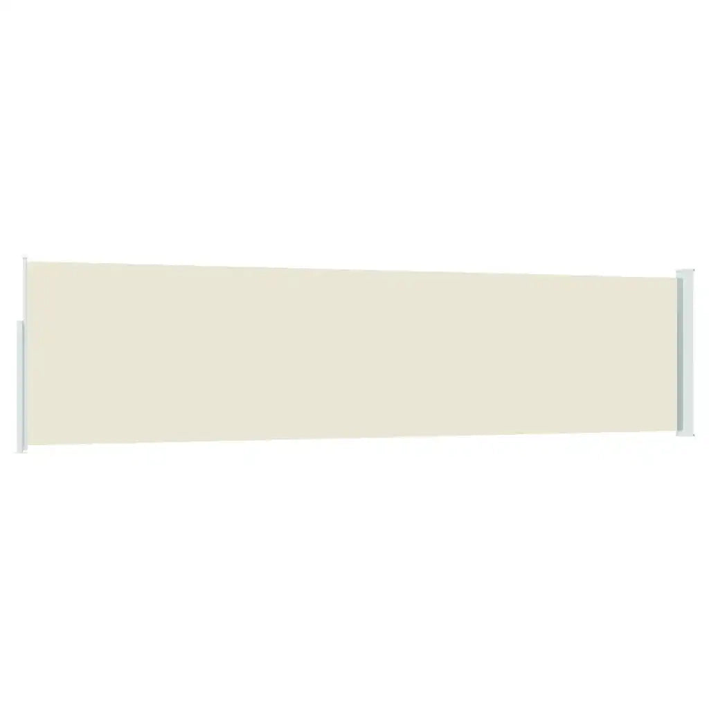 Tenda Laterale Retrattile per Patio 120x500 cm Crema 48389